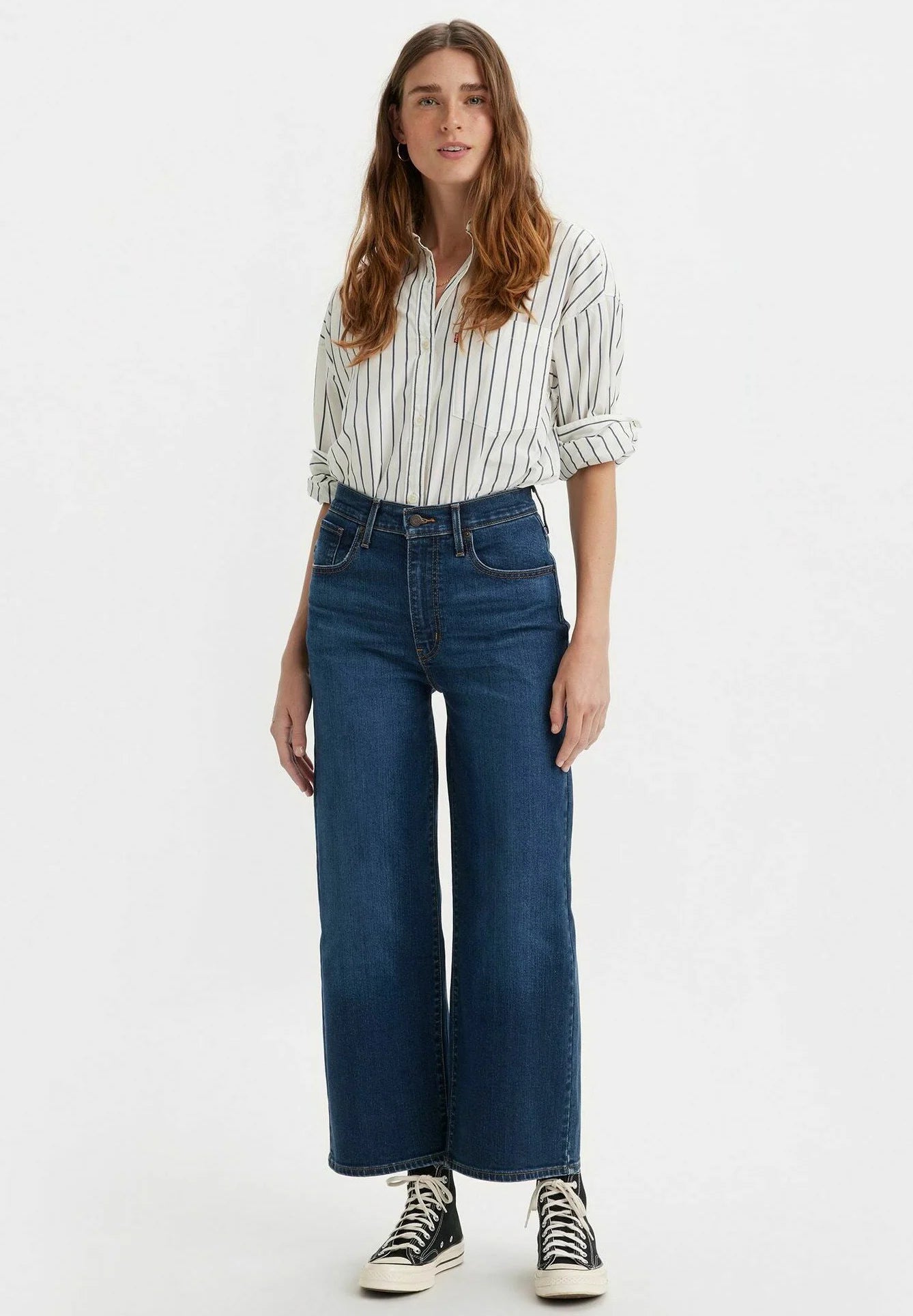 Levi's High Rise Wide Leg Mujer — Índigo Oscuro