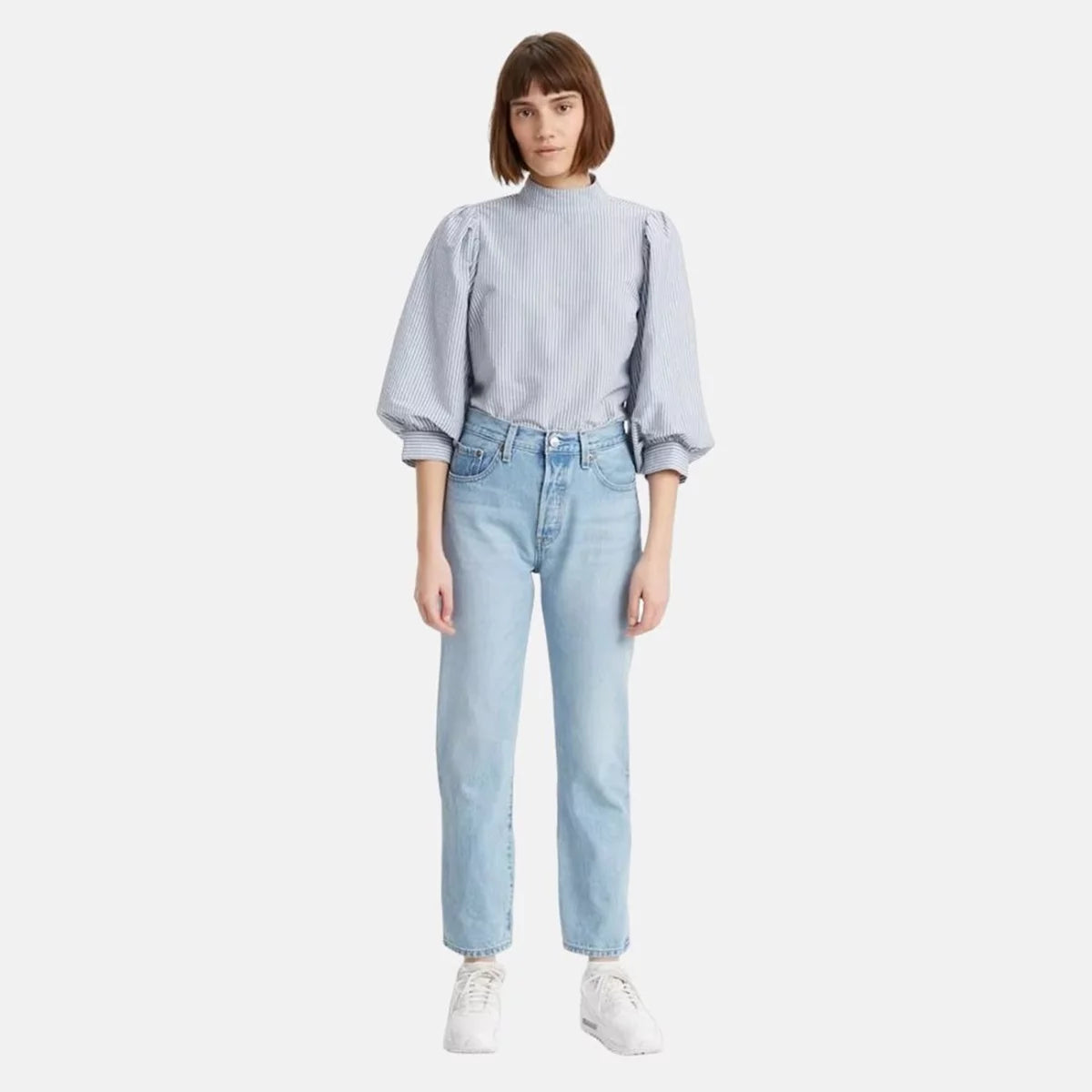 Levi’s 501 CROP LIGHT INDIGO - WORN I - Talla 27-29