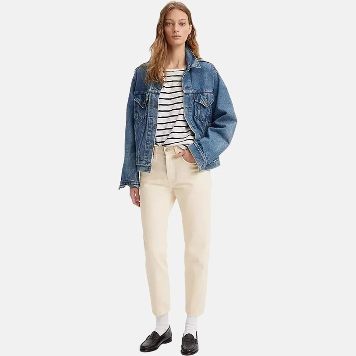 Levi’s 501 CROP WHITES - Talla W26-L26