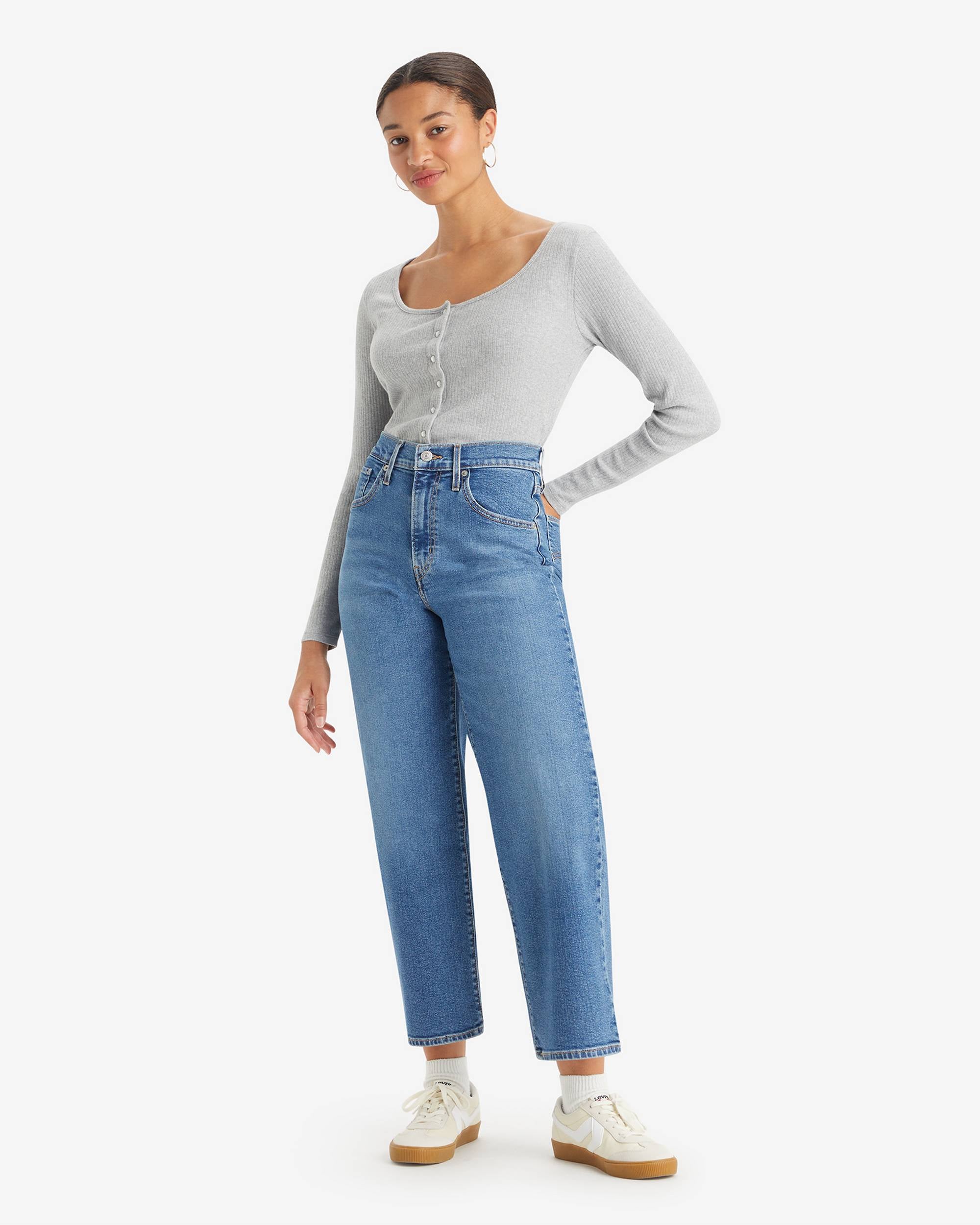 Levi’s HIGH RISE WIDE LEG MED INDIGO - Talla W27-L29