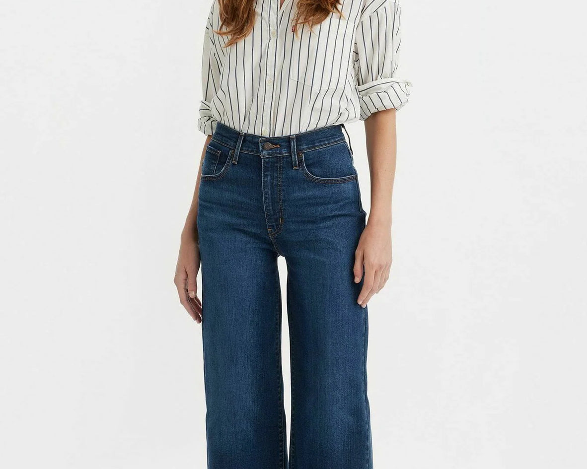 Levi's High Rise Wide Leg Mujer — Índigo Oscuro