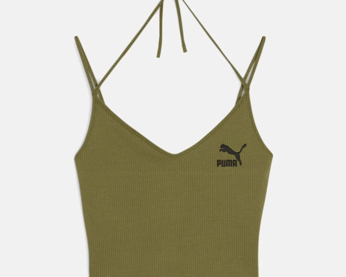 Puma CLASSICS RIBBED CROP TOP - Talla L