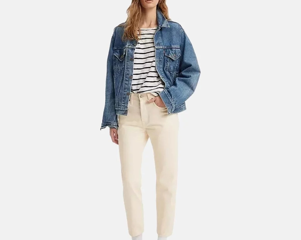 Levi’s 501 CROP WHITES - Talla W26-L26
