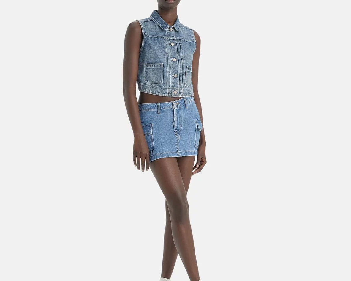 Levi’s MINI CARGO SKIRT MED INDIGO - - Talla 25