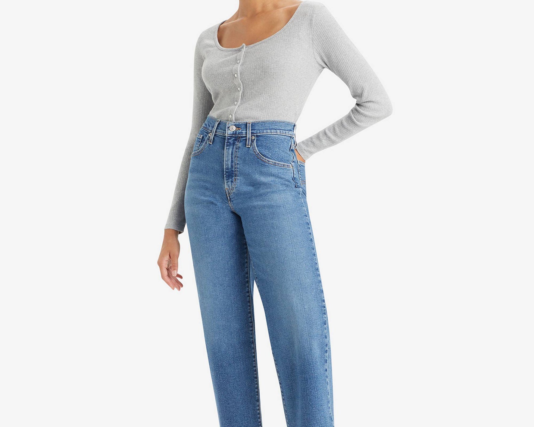 Levi’s HIGH RISE WIDE LEG MED INDIGO - Talla W27-L29