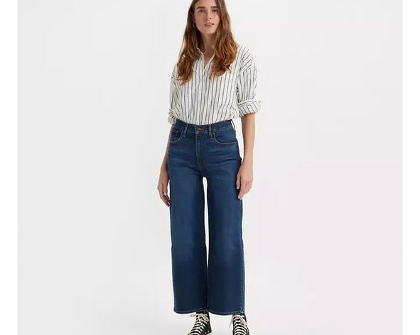 Levi’s HIGH RISE WIDE LEG DARK INDIGO - Talla W28-L27